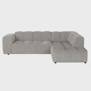 by fonQ Plume 2,5-zits Hoekbank Rechts - Chenille - Grijs