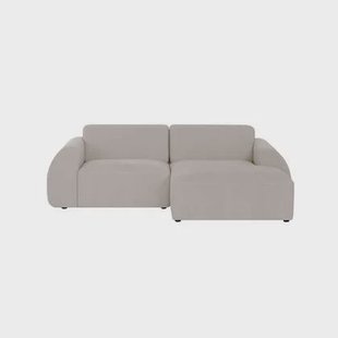 by fonQ Bink 2,5-zits Hoekbank met Chaise Longue Rechts - Bouclé - Ecru