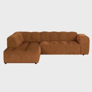 by fonQ Plume 2,5-zits Hoekbank Links - Chenille - Terra