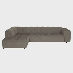 by fonQ Plume 3-zits Hoekbank Links - Chenille - Mocca