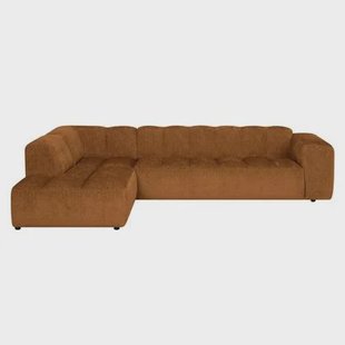 by fonQ Plume 3-zits Hoekbank Links - Chenille - Terra