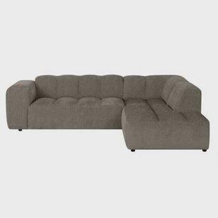 by fonQ Plume 2,5-zits Hoekbank Rechts - Chenille - Mocca