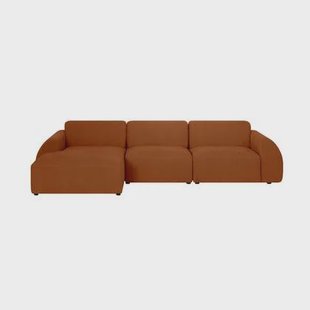 by fonQ Bink 3-zits Hoekbank met Chaise Longue Links - Bouclé - Terra