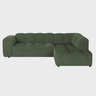 by fonQ Plume 2,5-zits Hoekbank Rechts - Chenille - Groen