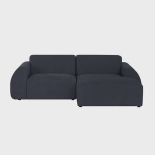by fonQ Bink 2,5-zits Hoekbank met Chaise Longue Rechts - Bouclé - Zwart