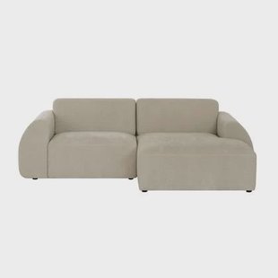 by fonQ Bink 2,5-zits Hoekbank met Chaise Longue Rechts - Bouclé - Beige
