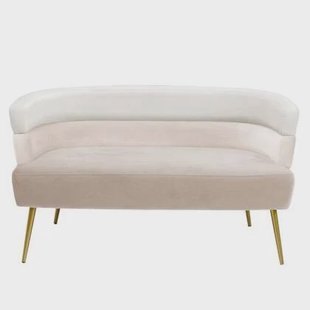 Sofa Sandwich 2-Zits fluweel creme Kare Design