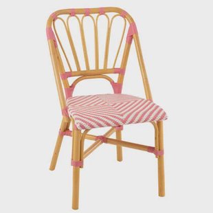 J-Line stoel Live - rotan|kunststof - naturel|roze