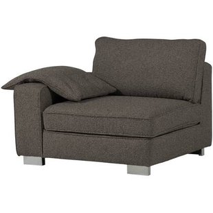 vtwonen Lazy 1-Zits Element met arm links - Bouclé - Antraciet