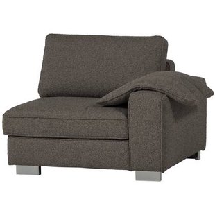 vtwonen Lazy 1-Zits Element met arm rechts - Bouclé - Antraciet