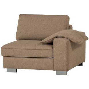 vtwonen Lazy 1-Zits Element met arm rechts - Bouclé - Bruin