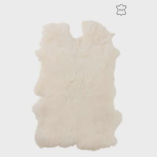 J-Line tapijt Konijnenvel Pels - imitatiebont - wit