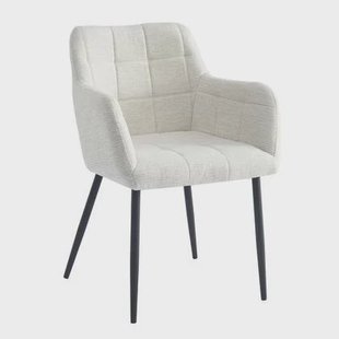 Livingfurn - Eetkamerstoel Stof Zand - Bronco - Set van 2