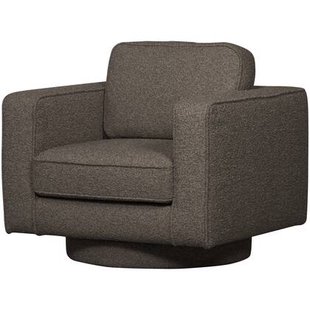 vtwonen Lazy Draaifauteuil- Bouclé - Antraciet