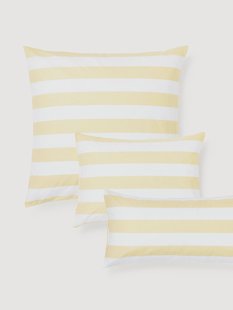 Gestreepte katoenen omkeerbare kussenhoes Lorena