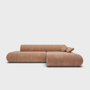 Hoekbank PURO met slaapfunctie rechts chenille | NADUVI Collection