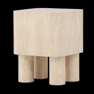 Hudson vierkant houten bijzettafel beige - 40 x 40 cm