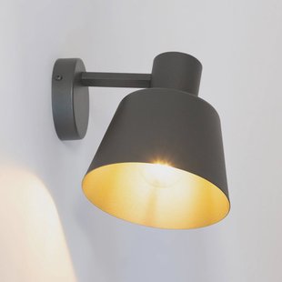 SIGMA Wandlamp Dunka, olijfgroen, 1-lamp, staal, hoogte 17 cm