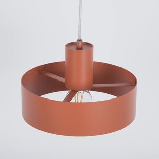SIGMA Hanglamp Rif M, baksteenrood, 1-lamp, Ø 25 cm, staal