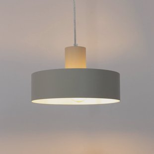 SIGMA Hanglamp Rif M, taupe, 1-lamp, Ø 25 cm, staal