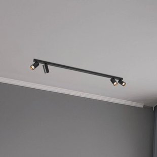Milagro Lighting Plafondspot Hero, zwart, 4-lamps, 120 cm, metaal, GU10