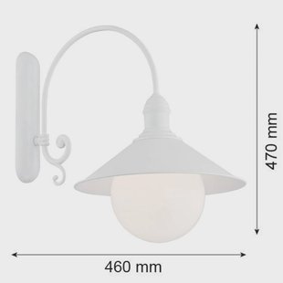 Argon Buitenwandlamp Enduro, wit, staal, glas, IP44, E27