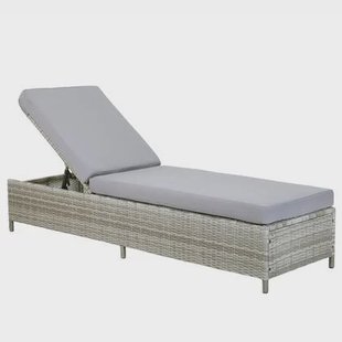 Beliani - TURIN - Strandstoel - Grijs - PE rotan