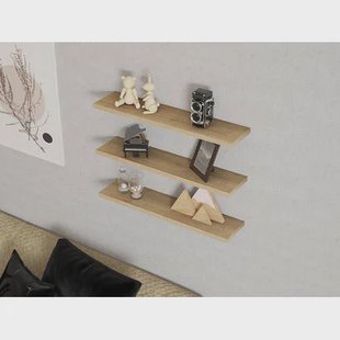 Giga Meubel - Wandplank Naturel - Set Van 3 - 60x14,5x1,8cm - Boss