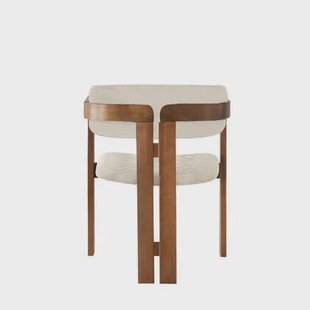 Giga Meubel - Eetkamerstoel Walnoot - Lichtgrijs|Linnen - Cozy