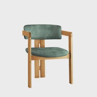 Giga Meubel - Eetkamerstoel Naturel - Groen|Stof - Cozy