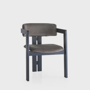 Giga Meubel - Eetkamerstoel Zwart - Antraciet|Velvet - Cozy