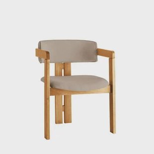 Giga Meubel - Eetkamerstoel Naturel - Taupe|Linnen - Cozy