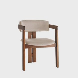 Giga Meubel - Eetkamerstoel Walnoot - Beige|Velvet - Cozy Giga Meubel - Eetkamerstoel Walnoot - Beige|Velvet - Cozy