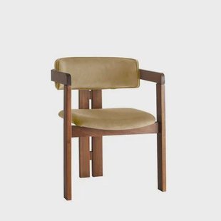 Giga Meubel - Eetkamerstoel Walnoot - Lichtgroen|Velvet - Cozy