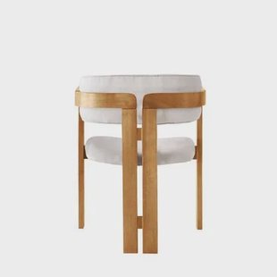 Giga Meubel - Eetkamerstoel Naturel - Wit|Linnen - Cozy