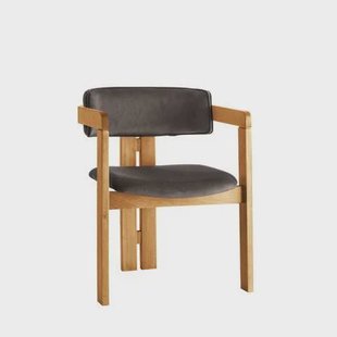 Giga Meubel - Eetkamerstoel Naturel - Antraciet|Velvet - Cozy