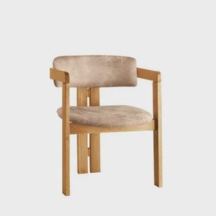 Giga Meubel - Eetkamerstoel Naturel - Taupe|Stof - Cozy