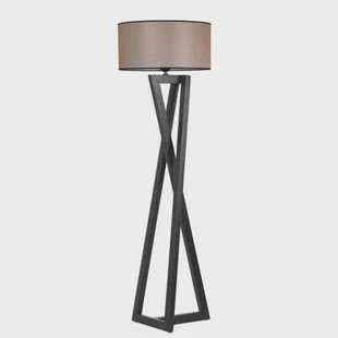 Giga Meubel - Vloerlamp Taupe|Zwart Hout - 45x45x150cm - Macka