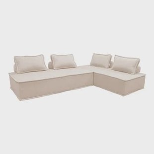 sweeek - 2-zits fauteuil DAO voor gestoffeerde modulair bank (Set van sweeek - 2-zits fauteuil DAO voor gestoffeerde modulair bank (Set van