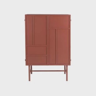 Housecraft Living Davis Kast Metaal Bruin| Rood