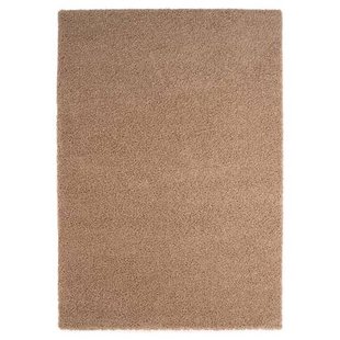 Tapeso Hoogpolig vloerkleed shaggy Trend effen - beige - 300x400 cm