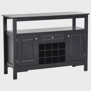 Beliani - TIMBOON - Wijnkast - Zwart - MDF