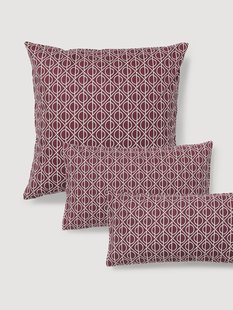 Katoenen kussenhoes Jella met geometrische print