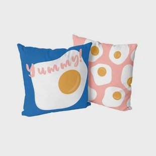 Aware Set van 2 kussenhoezen Yummy