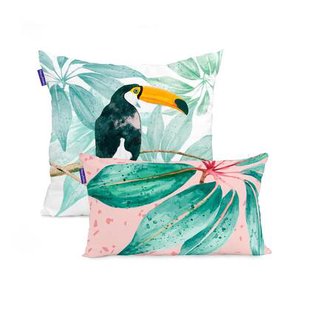 Happy Friday Set van 2 kussenhoezen Ebony