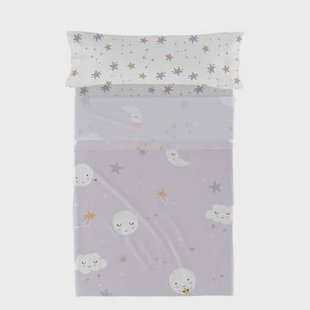 Moons Laken Set 2-delig 180x270 cm (Bed 105) Moshi Moshi, Veelkleurig, 100% katoen, de kwaliteit van 150 TC