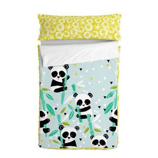 Panda garden blue Noordse tas Moshi Moshi, Blauw, 100% Katoen (buitenkant) 100% Polyester (vulling), de kwaliteit van 150 TC