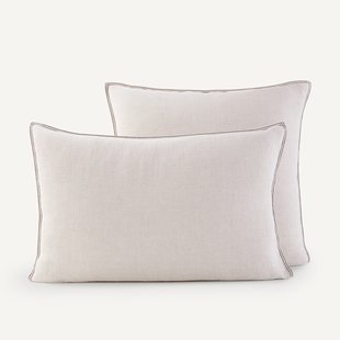 Kussensloop in gewassen hennep, Helm