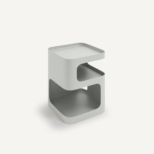 Nachtkastje van staalmetaal, 2 nissen, Sandoval