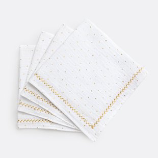 Set van 4 servetten, Kumla, geborduurde sterren
